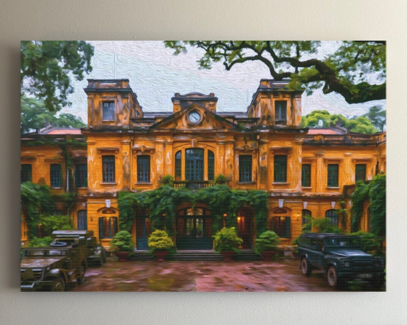 Ho Chi Minh City, Vietnam | Colonial Mansion Courtyard | Original Series Gallery Canvas