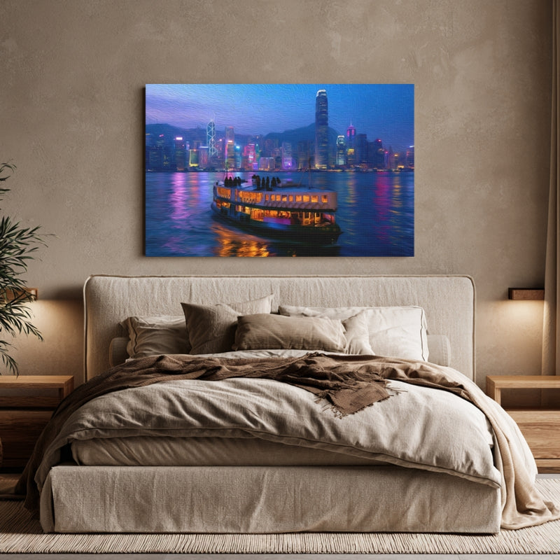 Hong Kong, China | Star Ferry On Victoria Harbour | Original Series Gallery Canvas