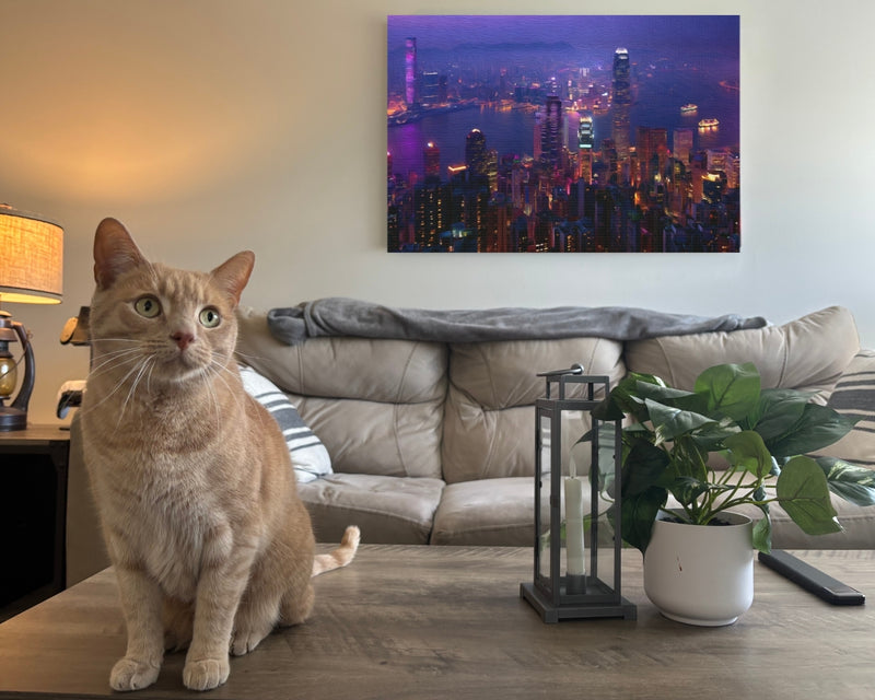 Hong Kong, China | Hong Kong Victoria Harbour Night Skyline | Original Series Gallery Canvas