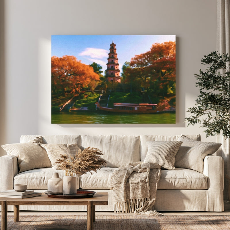 Thien Mu Pagoda Hue in a room — Hue, Vietnam