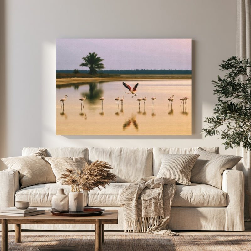 Jaffna Lagoon Flamingos in a room — Jaffna, Sri Lanka