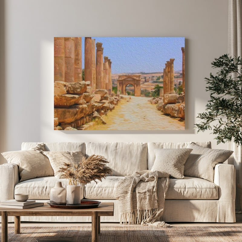 Jerash, Jordan | Cardo Maximus Colonnaded Street | Original Series Gallery Canvas