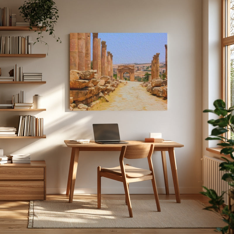 Jerash, Jordan | Cardo Maximus Colonnaded Street | Original Series Gallery Canvas