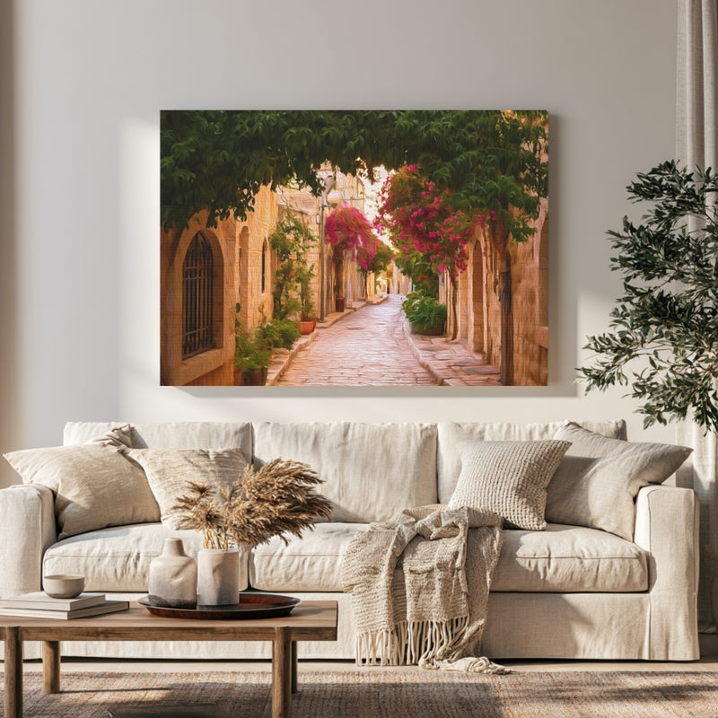 Neve Tzedek Cobblestone Alley in a room — Jerusalem, Israel