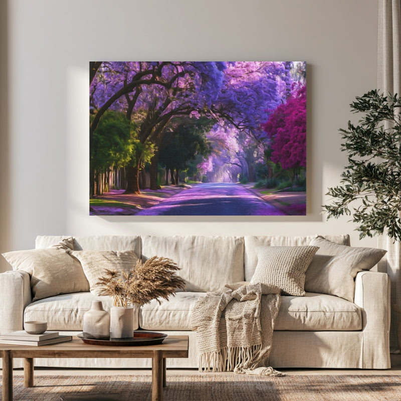 Jacaranda Tree Lined Street in a room — Johannesburg, South Africa