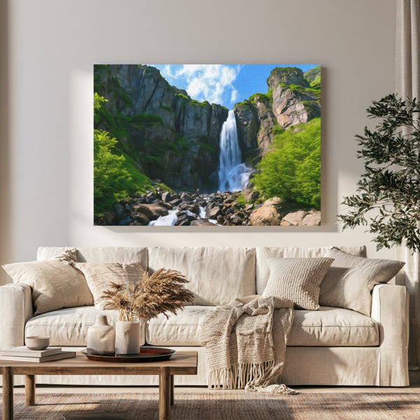 Kazbegi Mountain Waterfall