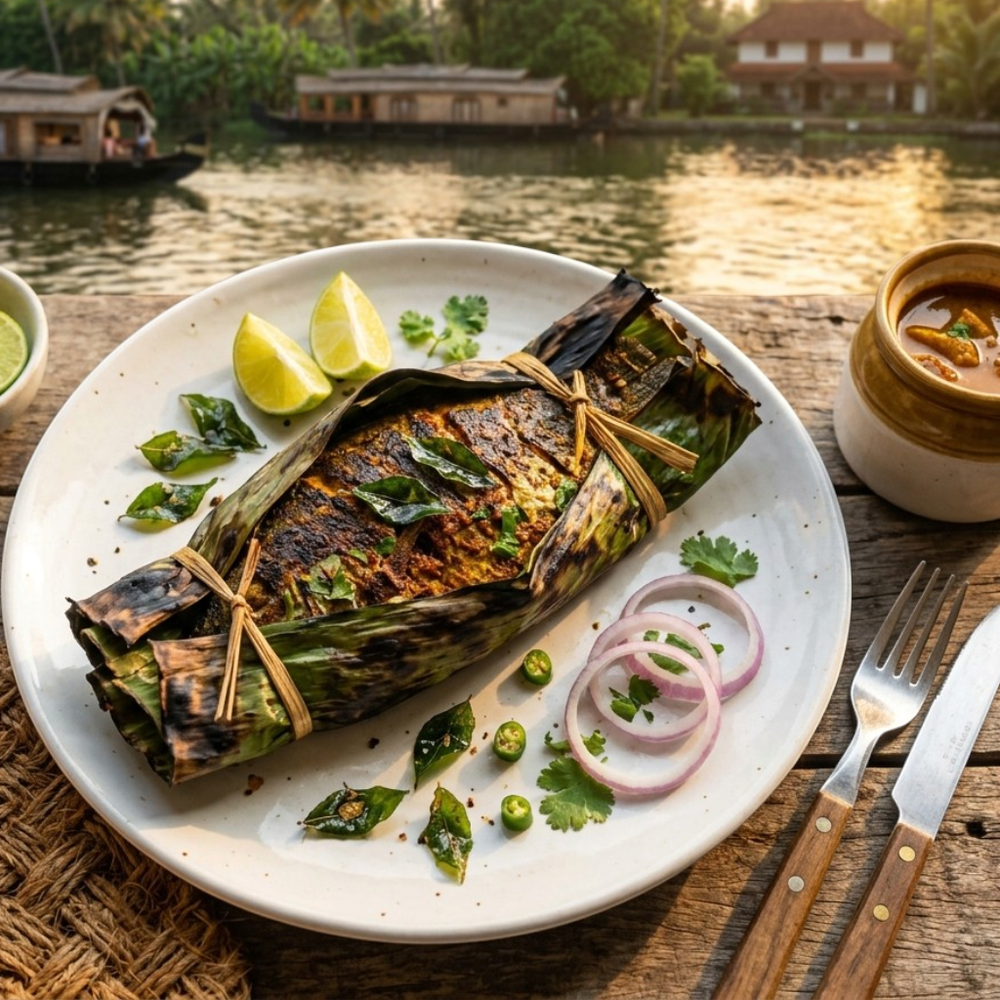 Local cuisine study in Kerala Backwaters, India