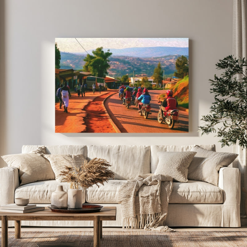 Kigali Hillside Street Scene in a room — Kigali, Rwanda