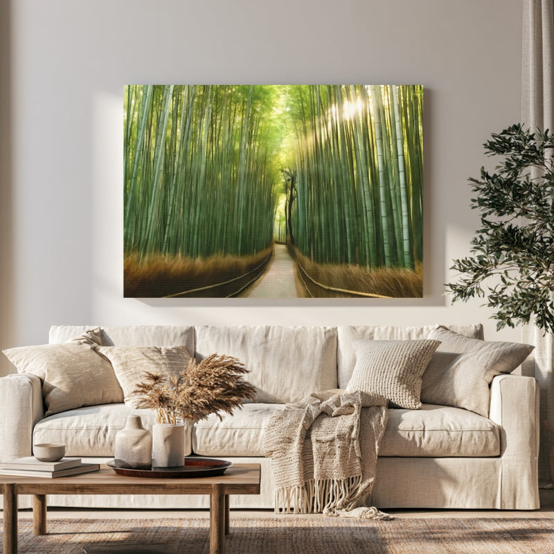 Arashiyama Bamboo Grove Path in a room — Kyoto, Japan