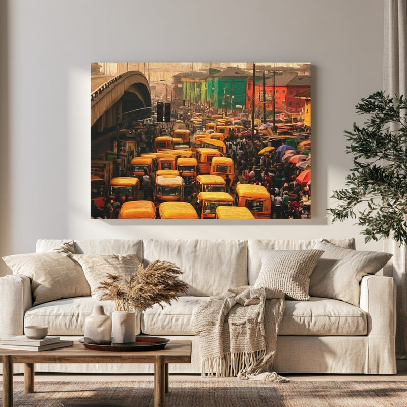 Lagos Danfo Bus Traffic in a room — Lagos, Nigeria