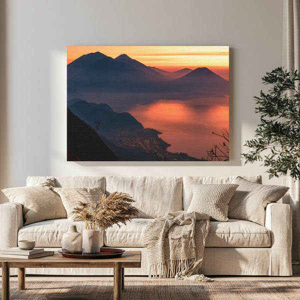 Lake Atitlan, Guatemala | Lake Atitlan Volcano Sunrise | Original Series Gallery Canvas