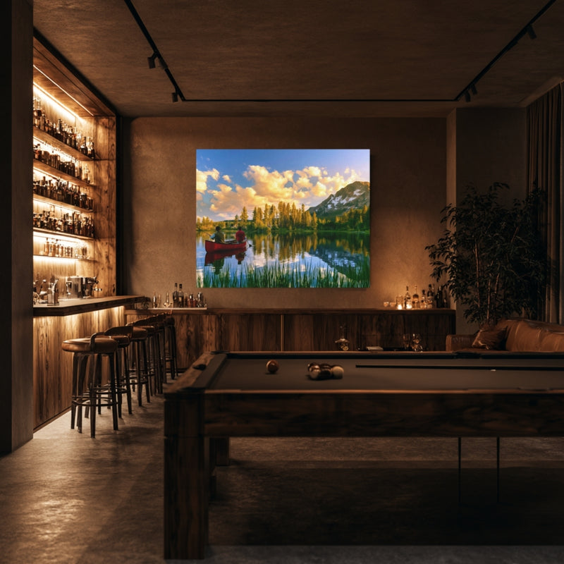 Lake Tahoe, USA | Lake Tahoe Mountain Canoe | Original Series Gallery Canvas