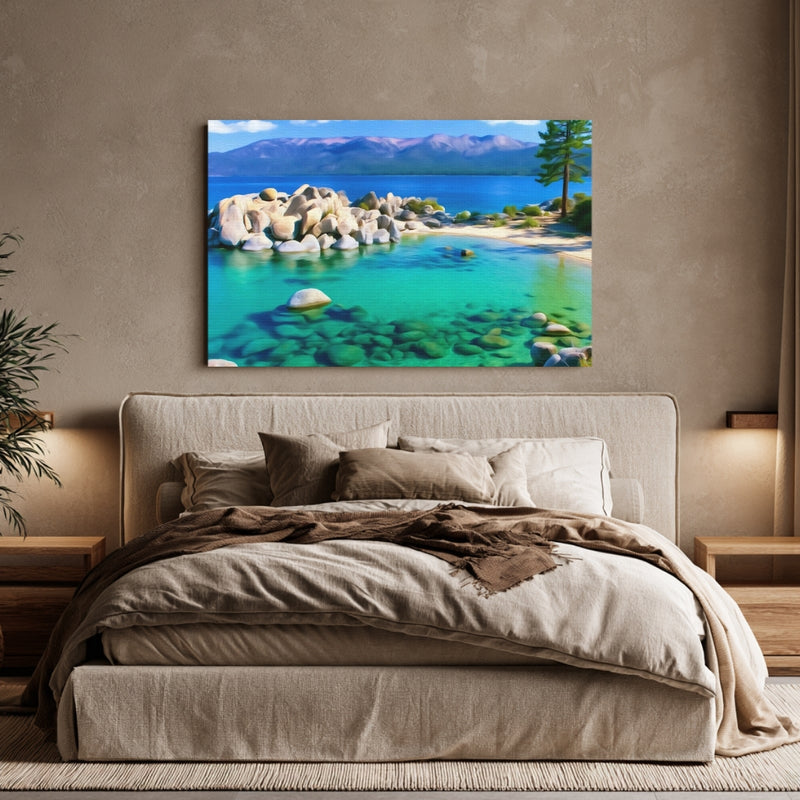 Lake Tahoe, USA | Sand Harbor Rocky Cove | Original Series Gallery Canvas