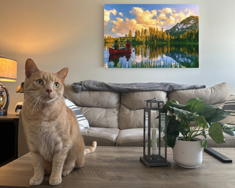 Lake Tahoe, USA | Lake Tahoe Mountain Canoe | Original Series Gallery Canvas