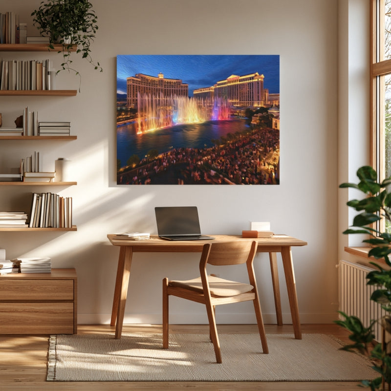 Las Vegas, Nevada | Bellagio Fountains Night Show | Original Series Gallery Canvas