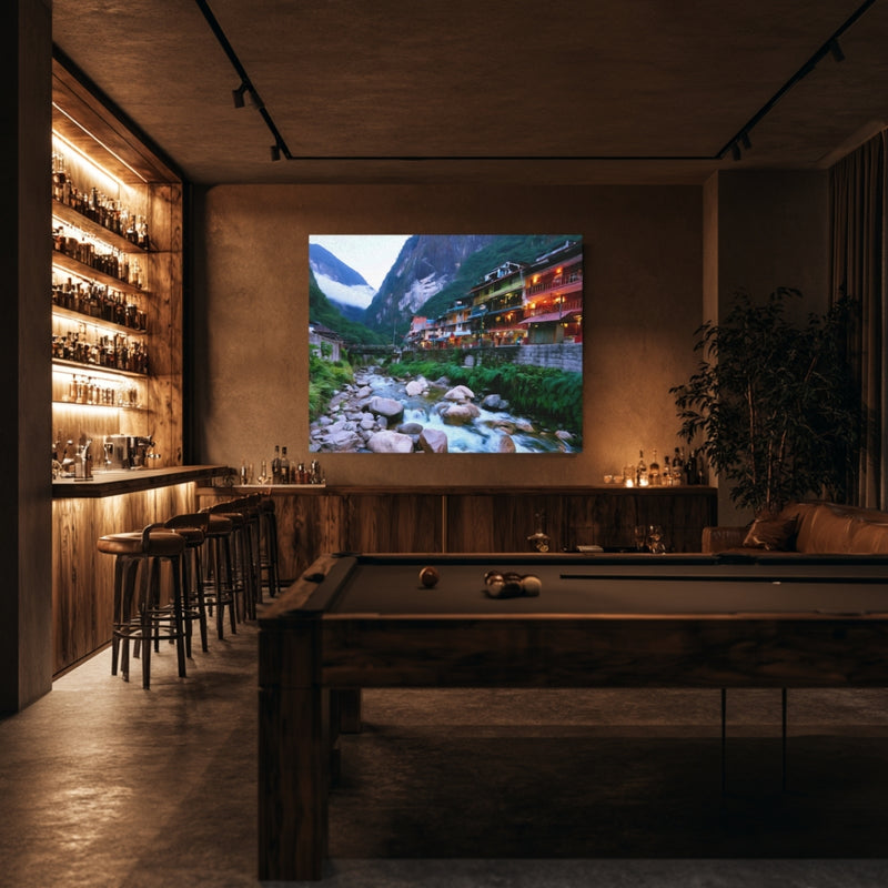 Machu Picchu, Peru | Aguas Calientes Riverfront Town | Original Series Gallery Canvas