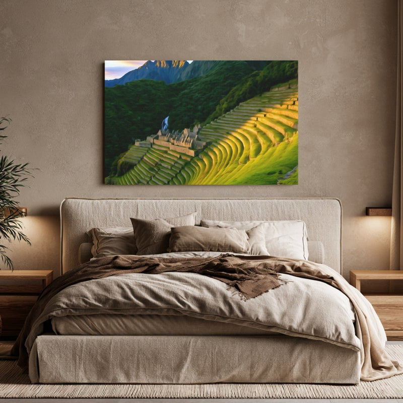 Machu Picchu, Peru | Machu Picchu Agricultural Terraces | Original Series Gallery Canvas