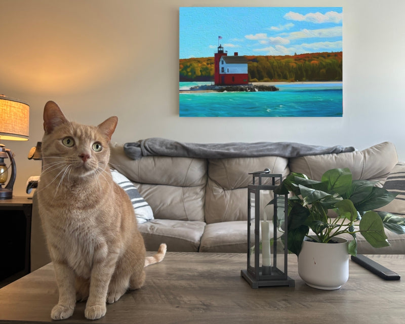 Mackinac Island, Michigan | Round Island Lighthouse | Original Series Gallery Canvas