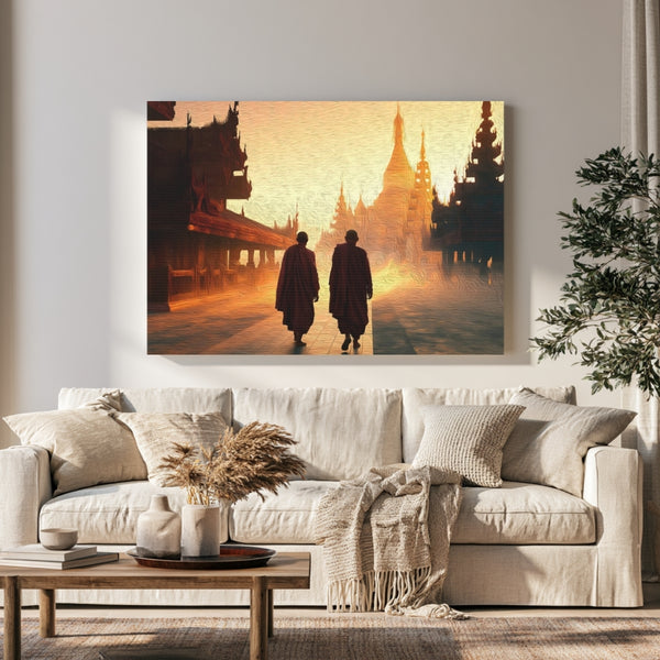 Mandalay, Myanmar | Shwedagon Pagoda Golden Stupa | Original Series Gallery Canvas