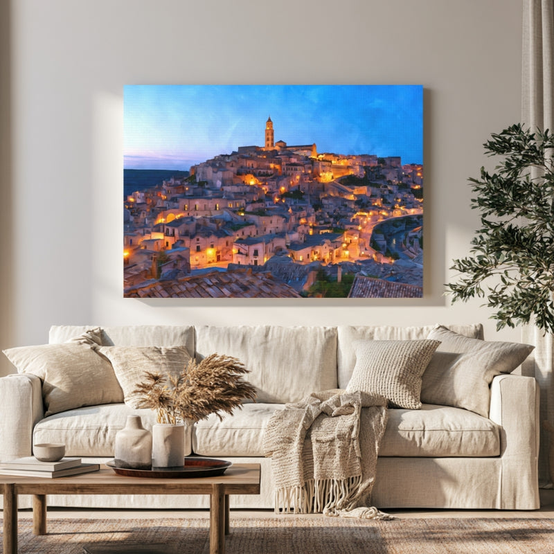 Sassi di Matera Old Town in a room — Matera, Italy