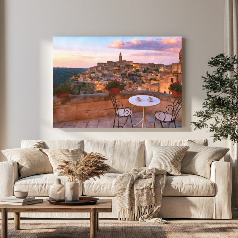 Sassi di Matera Cave City in a room — Matera, Italy