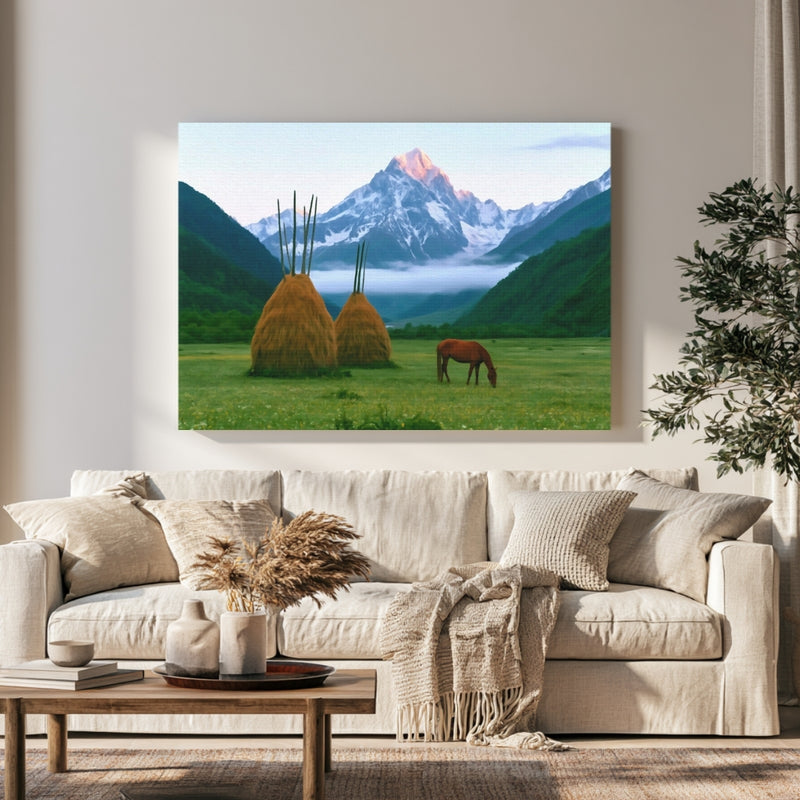 Mestia Valley Haystack Meadows in a room — Mestia, Georgia