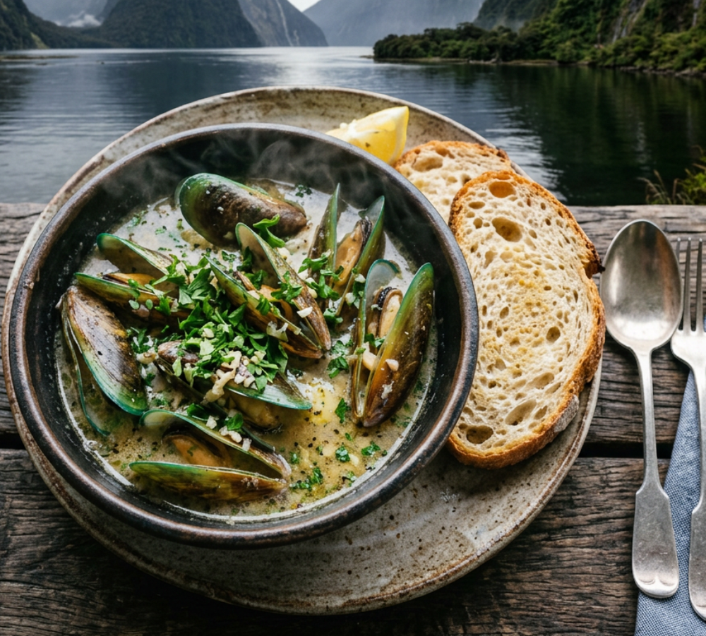 Local cuisine study in Milford Sound, New Zealand