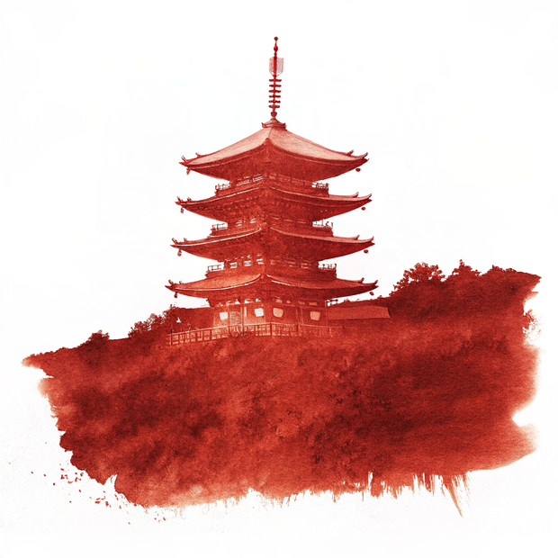 Miyajima Island watercolor