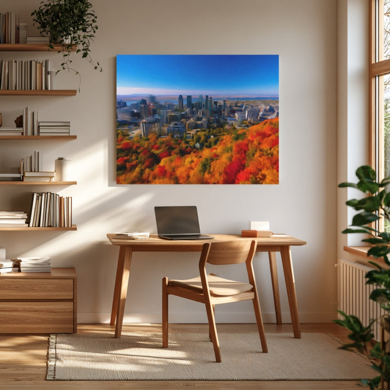 Montreal, Quebec | Autumn Skyline from Mont Royal | Original Series Gallery Canvas