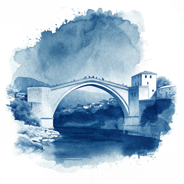 Mostar watercolor