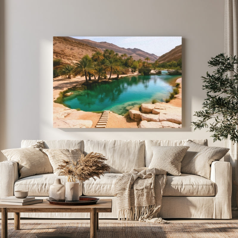 Wadi Bani Khalid Oasis Pool in a room — Muscat, Oman