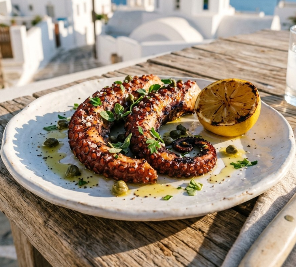 Local cuisine study in Mykonos, Greece