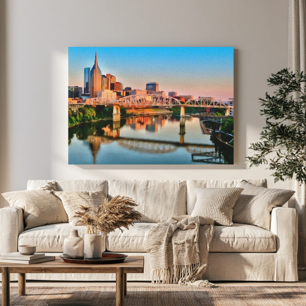 Nashville, Tennessee | John Seigenthaler Pedestrian Bridge | Original Series Gallery Canvas