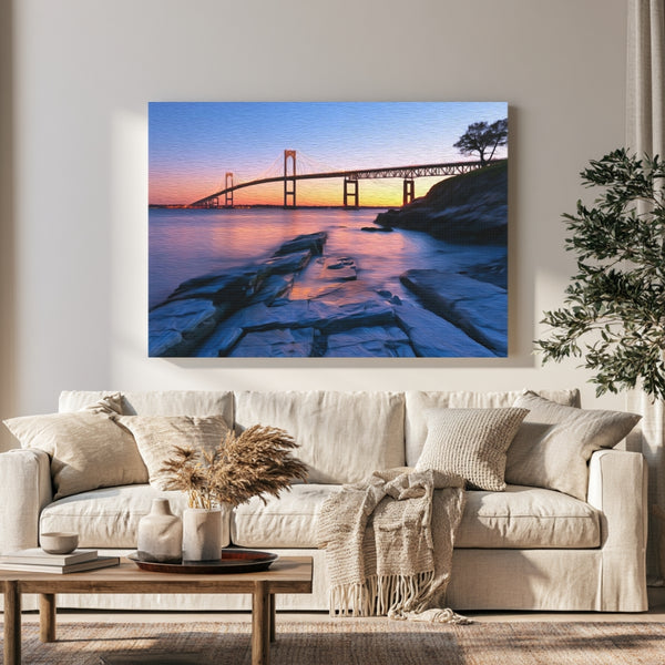 Newport Pell Bridge Sunset