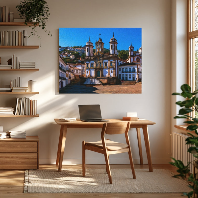 Ouro Preto, Brazil | Praça Tiradentes & Igreja Nossa Senhora do Carmo | Original Series Gallery Canvas