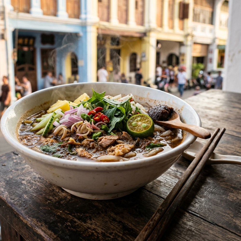 Local cuisine study in Penang Georgetown, Malaysia