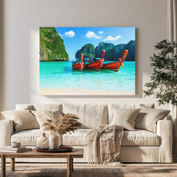 Maya Bay Longtail Boats