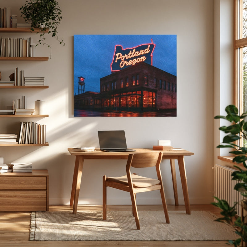 Portland, Oregon | Portland Oregon Neon Sign | Original Series Gallery Canvas