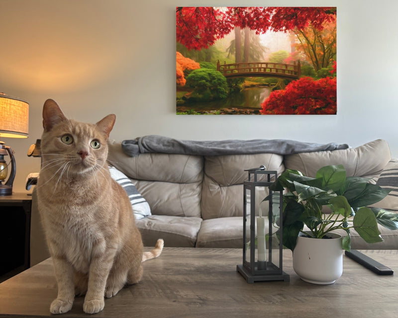 Portland, Oregon | Portland Japanese Garden Bridge | Original Series Gallery Canvas