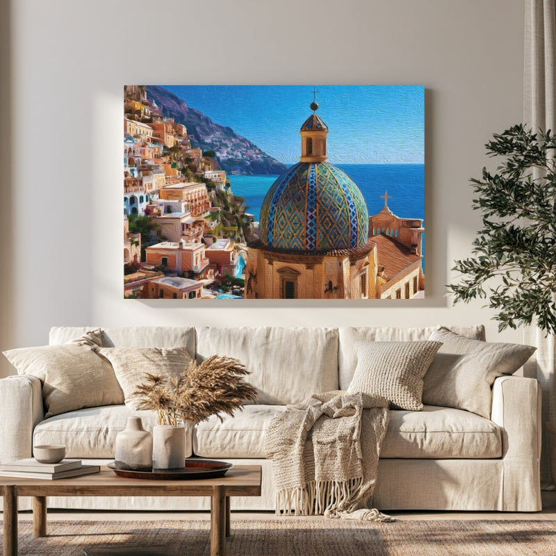 Church of Santa Maria Assunta Dome in a room — Positano, Italy
