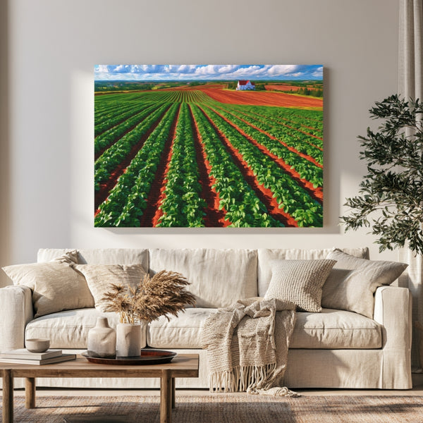 Prince Edward Island, Canada | PEI Red Soil Potato Fields | Original Series Gallery Canvas