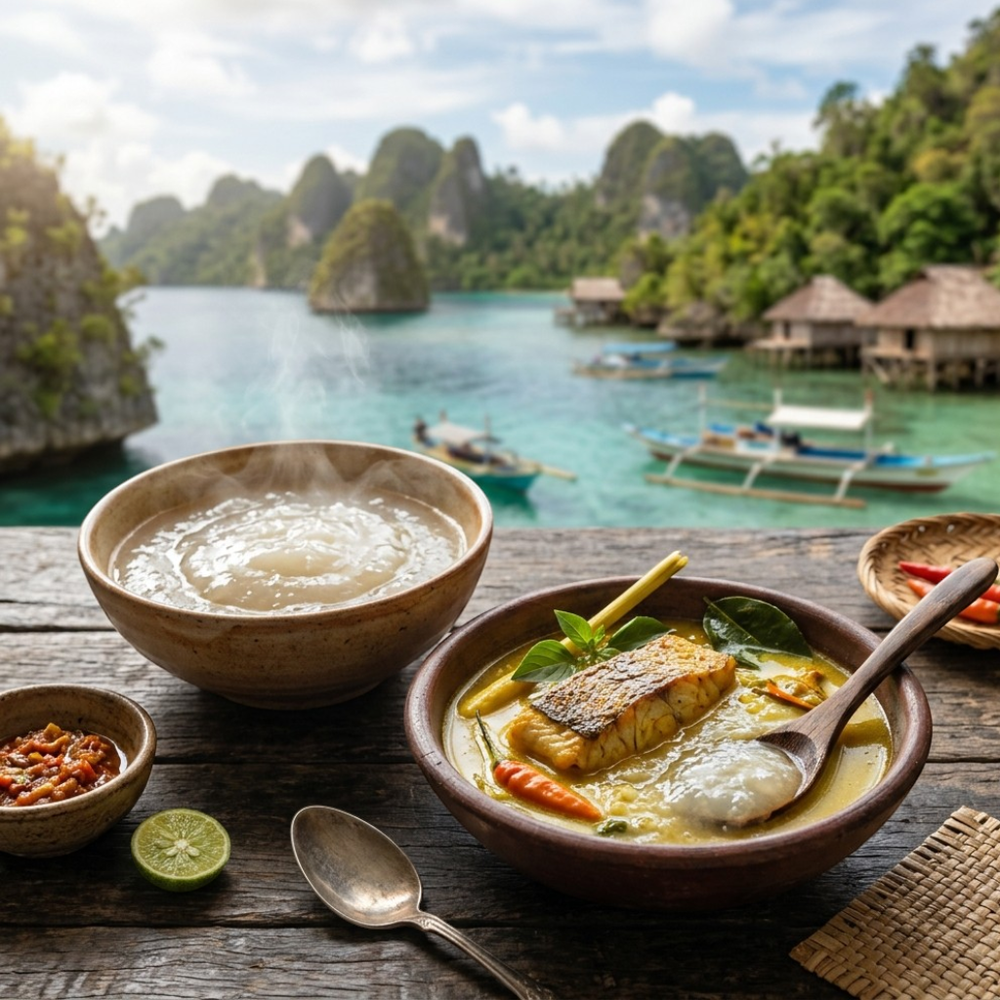 Local cuisine study in Raja Ampat, Indonesia