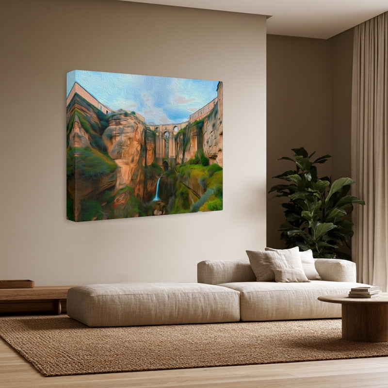 Ronda, Spain | Puente Nuevo Bridge Gorge | Original Series Gallery Canvas