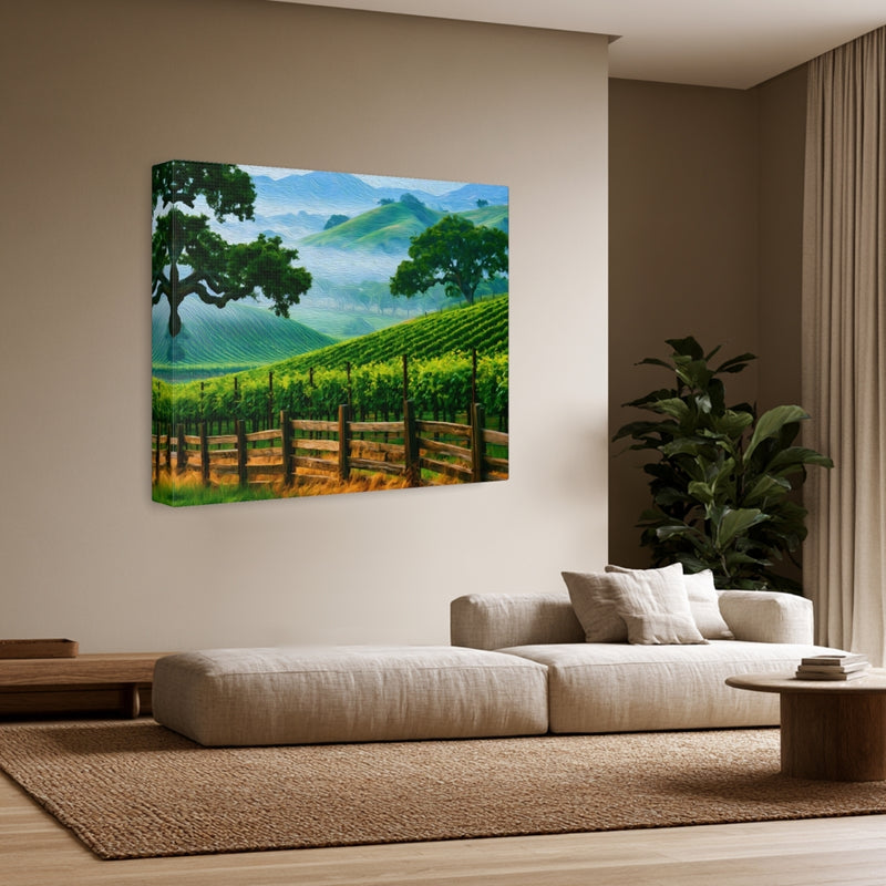Carmel Valley, California | Vineyard Hills Rolling Green | Original Series Gallery Canvas