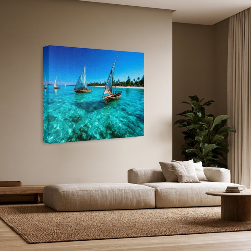 Pemba Island, Tanzania | Crystal Waters Dhow Sailing | Original Series Gallery Canvas