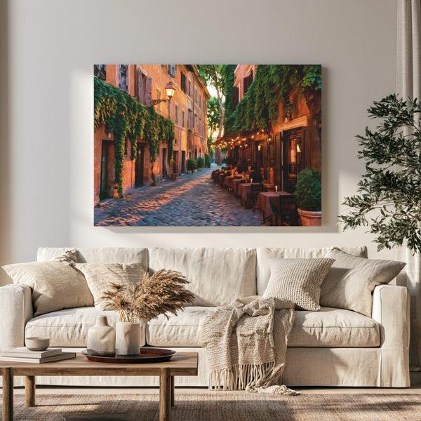Trastevere Cobblestone Alley Rome