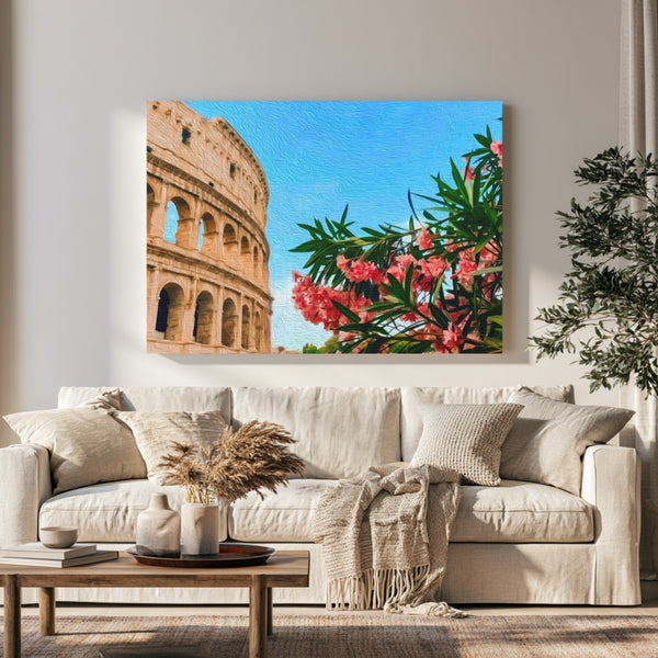 Roman Colosseum with Oleander