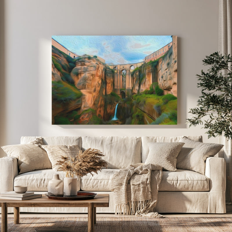 Ronda, Spain | Puente Nuevo Bridge Gorge | Original Series Gallery Canvas