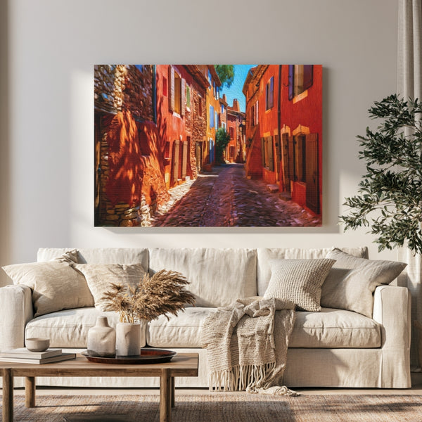 Roussillon, France | Roussillon Old Town Alley | Original Series Gallery Canvas
