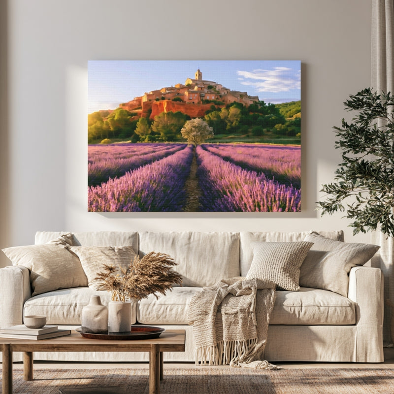 Roussillon Village Lavender Fields in a room — Roussillon, France